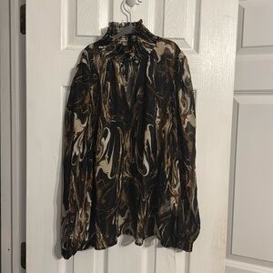 Button neck top Banana Republic